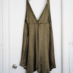 Anthropologie Maeve Olive Satin Jumper